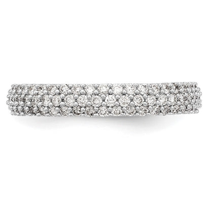 14k White Gold 1/2 carat Lab Grown Diamond VS/SI+ G+ Complete Micro Pav Band