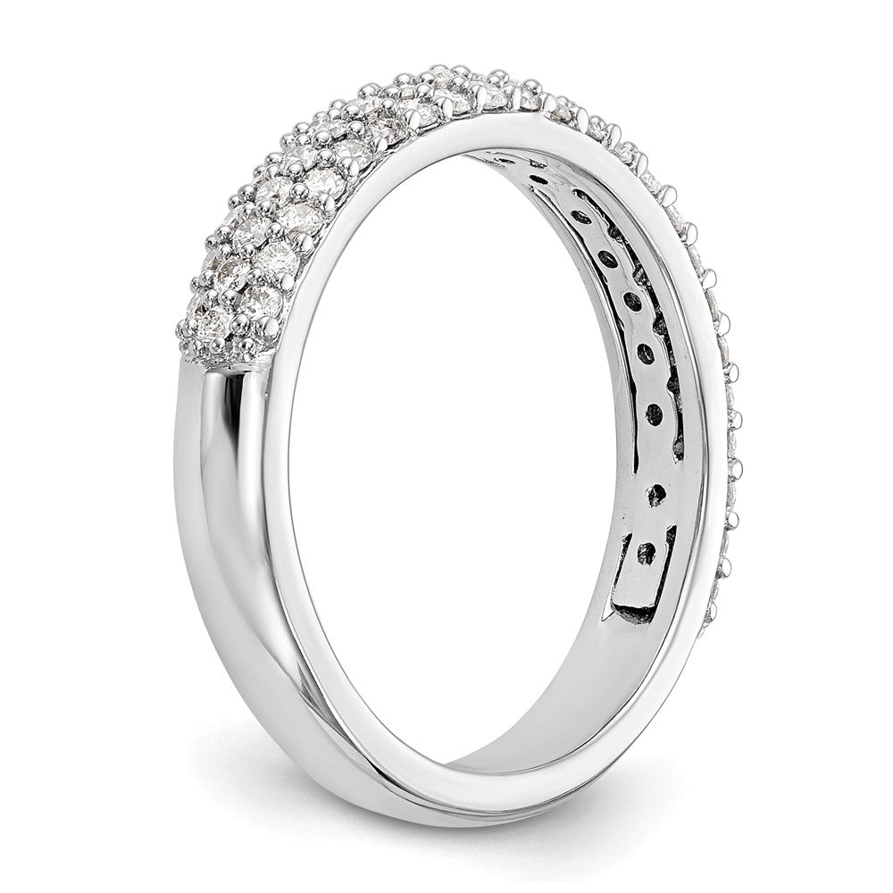 14k White Gold 1/2 carat Lab Grown Diamond VS/SI+ G+ Complete Micro Pav Band