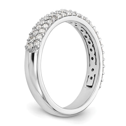 14k White Gold 1/2 carat Lab Grown Diamond VS/SI+ G+ Complete Micro Pav Band