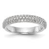 14k White Gold 1/2 carat Lab Grown Diamond VS/SI+ G+ Complete Micro Pav Band