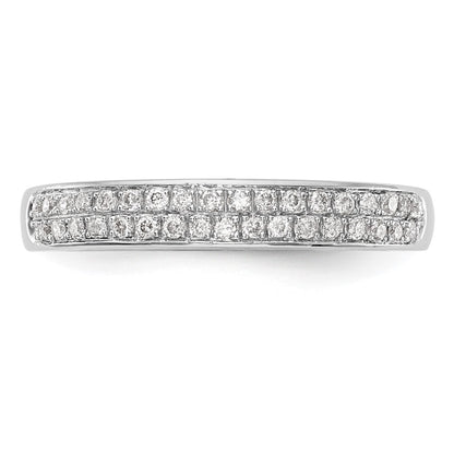 14K White Gold Micro Pave 1/5 carat Complete Diamond Band