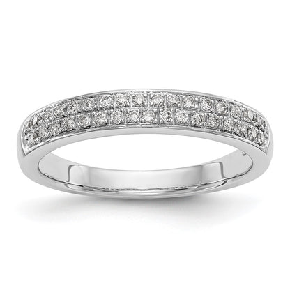 14K White Gold Micro Pave 1/5 carat Complete Diamond Band