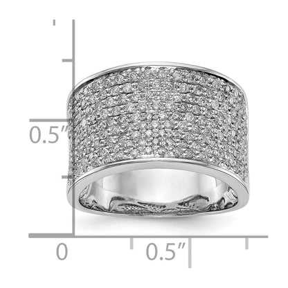 14K White Gold Micro Pave 1 carat Complete Diamond Band