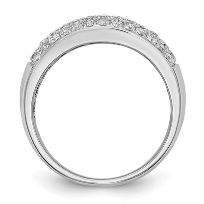 14K White Gold Micro Pave 1.75 carat Complete Diamond Band