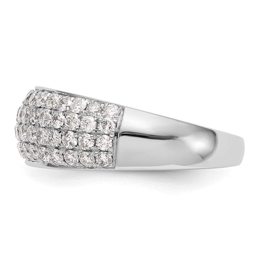 14K White Gold Micro Pave 1.75 carat Complete Diamond Band
