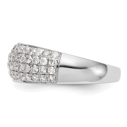 14K White Gold Micro Pave 1.75 carat Complete Diamond Band