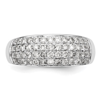 14K White Gold Micro Pave 1.75 carat Complete Diamond Band
