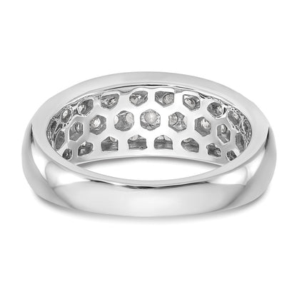 14K White Gold Micro Pave 1.75 carat Complete Diamond Band