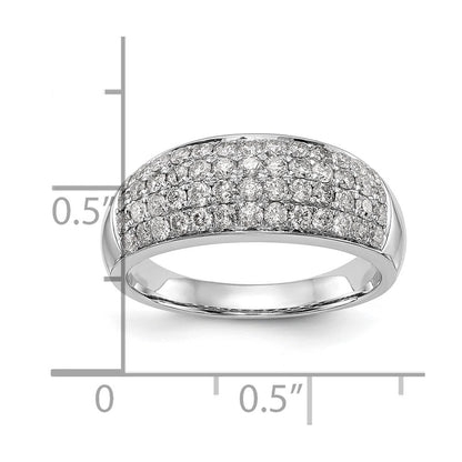 14K White Gold Micro Pave 1.75 carat Complete Diamond Band