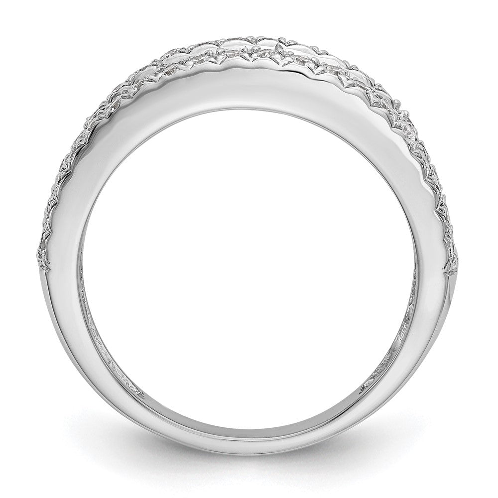 14k White Gold 1 1/2 carat Lab Grown Diamond VS/SI+ G+ Complete Fashion Band