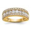 14k 1 1/2 carat Lab Grown Diamond VS/SI+ G+ Complete Fashion Band