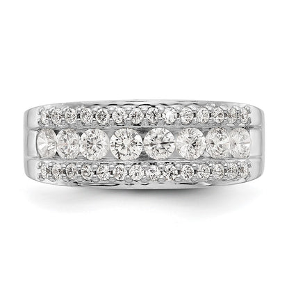 14K White Gold 7/8 carat Complete Diamond Band