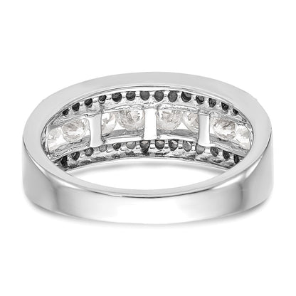 14K White Gold 7/8 carat Complete Diamond Band
