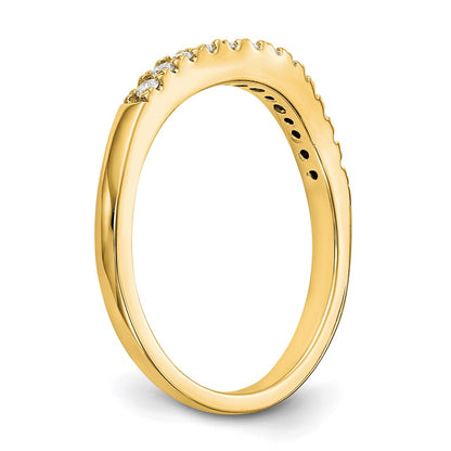 14k 1/3 carat Lab Grown Diamond VS/SI+ G+ Complete Set of Two Curved Wedding Bands