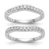 True Origin 14K White Gold 5/8 carat Lab Grown Diamond VS+ F+ Set of Two Complete Wedding Bands