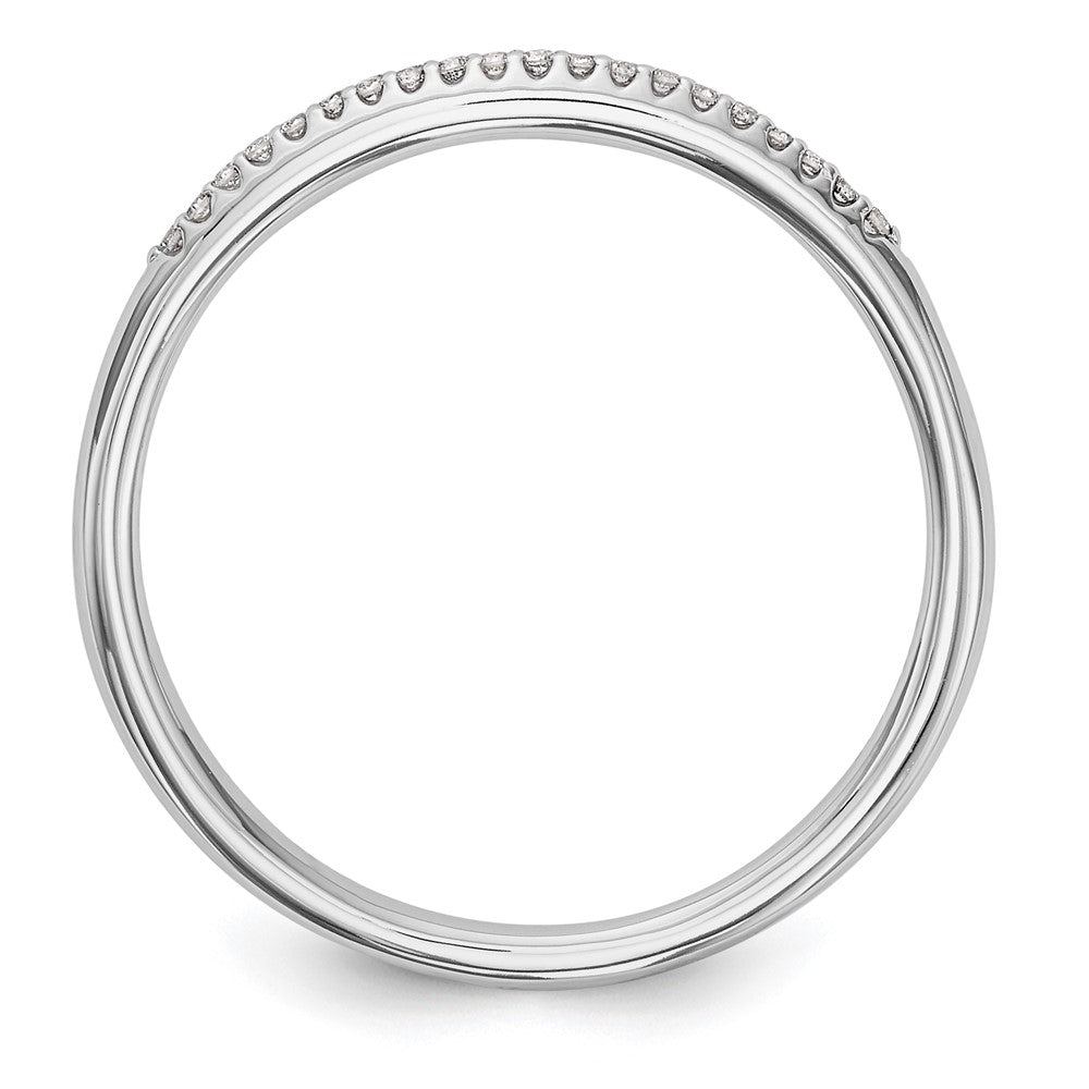14K White Gold 1/20 carat Diamond Complete Wedding Band