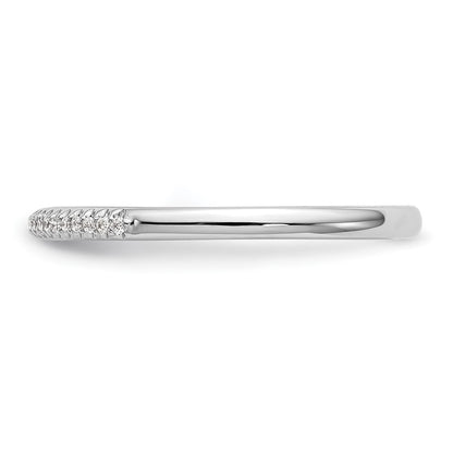 14K White Gold 1/20 carat Diamond Complete Wedding Band