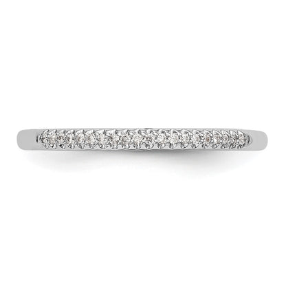 14K White Gold 1/20 carat Diamond Complete Wedding Band