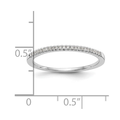 14K White Gold 1/10 carat Diamond Complete Wedding Band