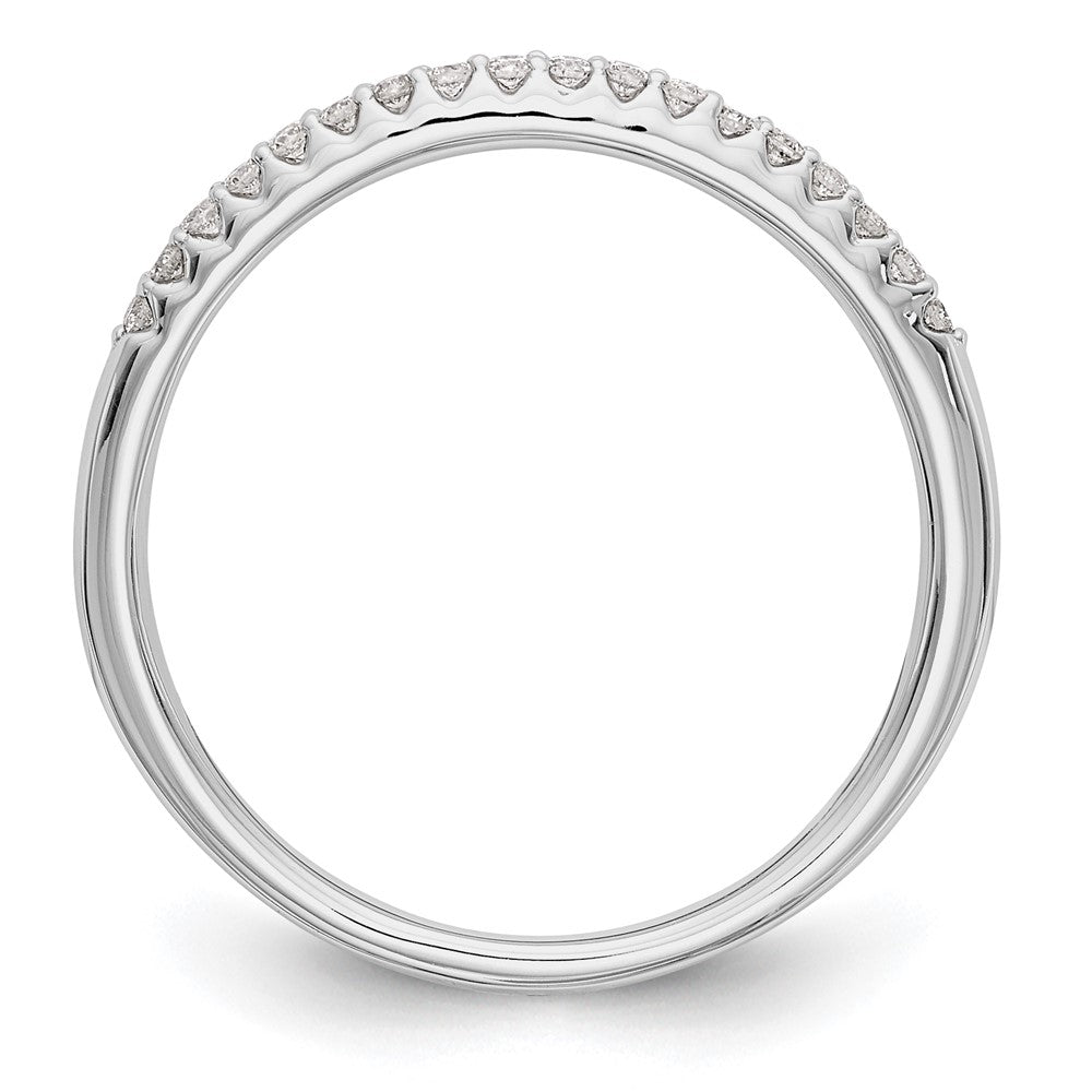 14K White Gold 1/8 carat Diamond Complete Wedding Band
