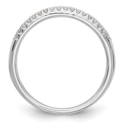 14K White Gold 1/8 carat Diamond Complete Wedding Band