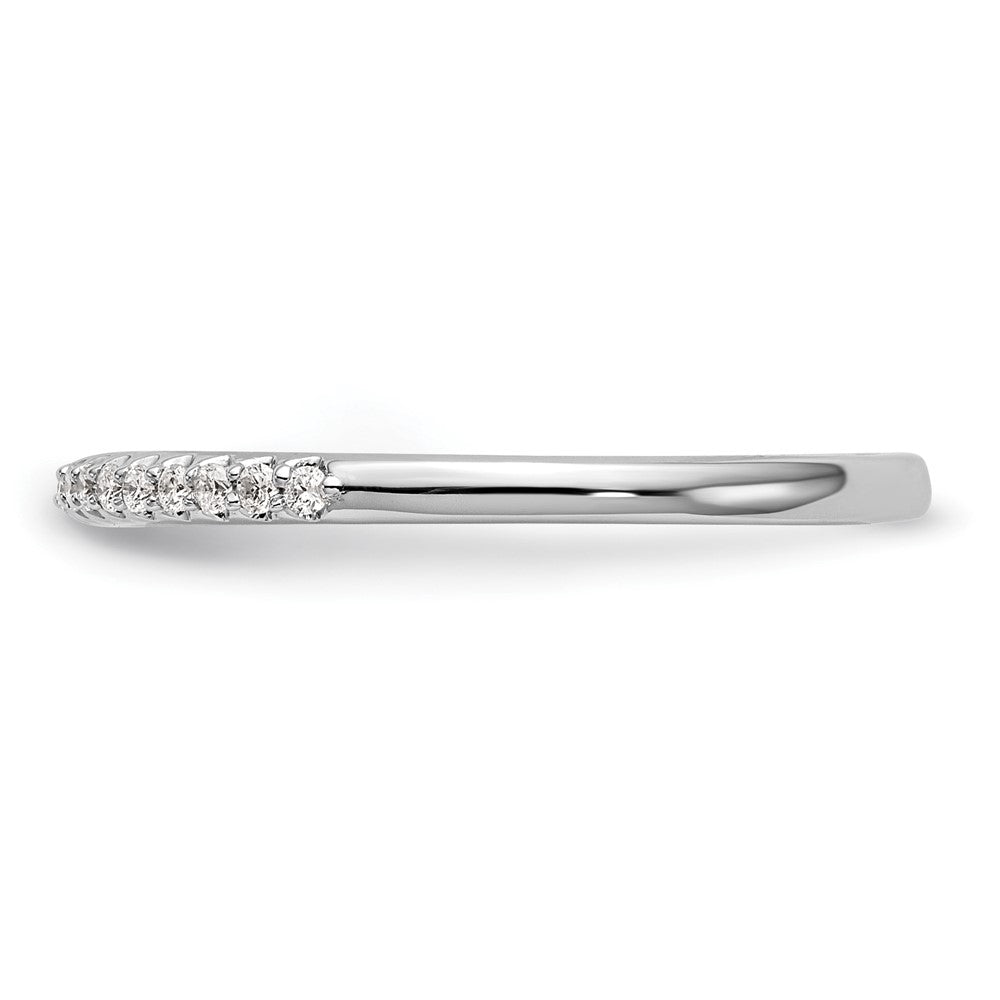 14K White Gold 1/8 carat Diamond Complete Wedding Band