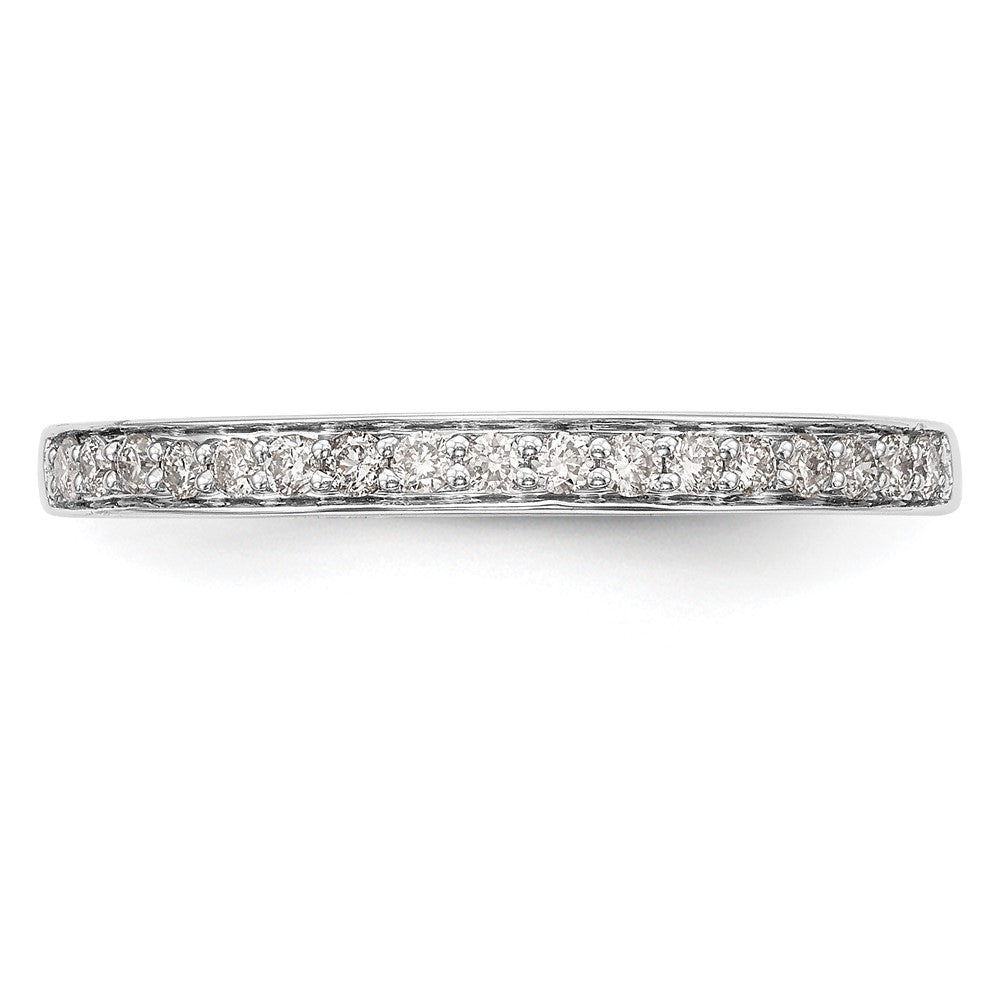 14K White Gold 1/8 carat Diamond Complete Wedding Band