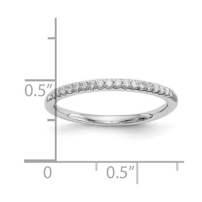 14K White Gold 1/8 carat Diamond Complete Wedding Band
