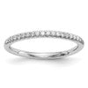 14K White Gold 1/8 carat Diamond Complete Wedding Band