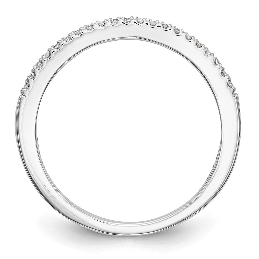 14K White Gold 1/6 carat Diamond Complete Wedding Band