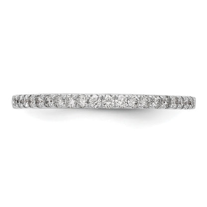 True Origin 14K White Gold 1/6 carat Lab Grown Diamond VS+ F+ Complete Wedding Band
