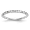 True Origin 14K White Gold 1/6 carat Lab Grown Diamond VS+ F+ Complete Wedding Band