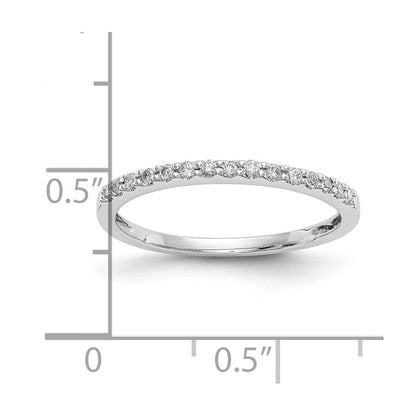 14K White Gold 1/8 carat Diamond Complete Wedding Band