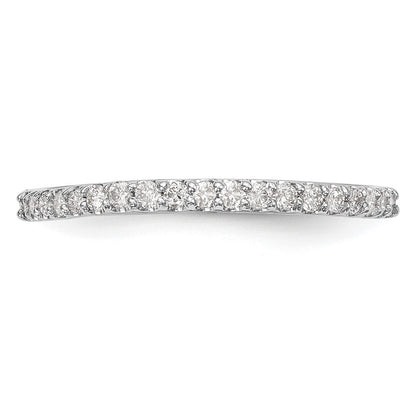 14K White Gold 1/5 carat Diamond Complete Wedding Band