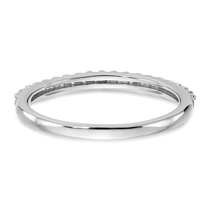 14K White Gold 1/5 carat Diamond Complete Wedding Band