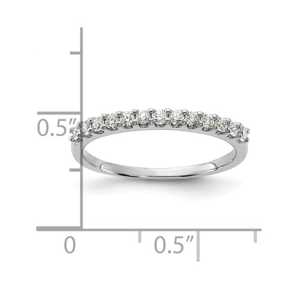 14K White Gold 1/4 carat Diamond Complete Wedding Band