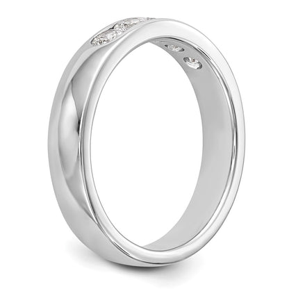 14k White Gold 5-Stone (Holds 5-2.9mm Round) Channel Band Mounting (Closed)