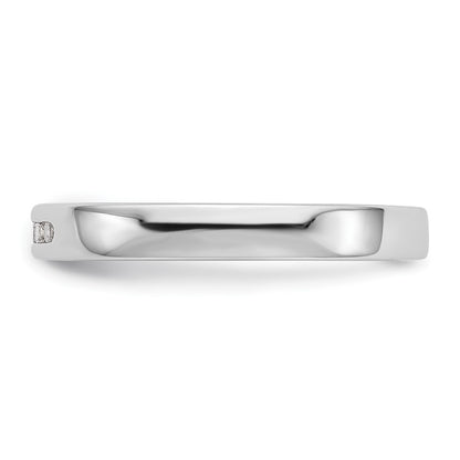 14k White Gold 5-Stone (Holds 5-1.6mm Round) Channel Band Mounting (Closed)