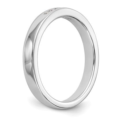 14k White Gold 5-Stone (Holds 5-1.6mm Round) Channel Band Mounting (Closed)