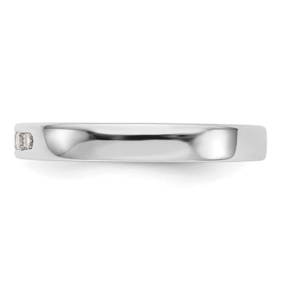 14k White Gold 5-Stone (Holds 5-1.9mm Round) Channel Band Mounting (Closed)
