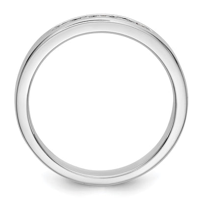 14k White Gold 5-Stone (Holds 5-2.1mm Round) Channel Band Mounting (Closed)