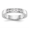 14k White Gold 5-Stone (Holds 5-2.5mm Round) Channel Band Mounting (Closed)