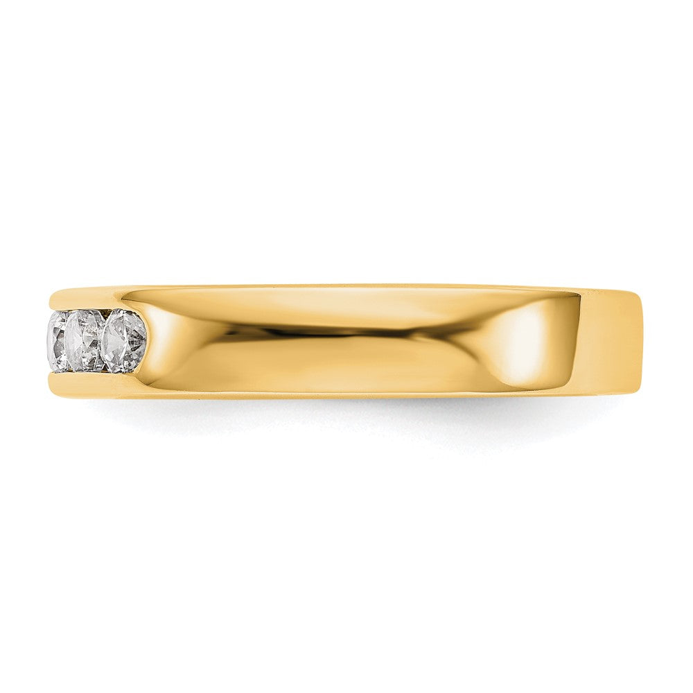 14k Yellow Gold 5-Stone (Holds 5-2.7mm Round) Channel Band Mounting (Closed)