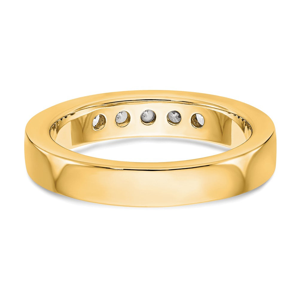 14k Yellow Gold 5-Stone (Holds 5-2.7mm Round) Channel Band Mounting (Closed)