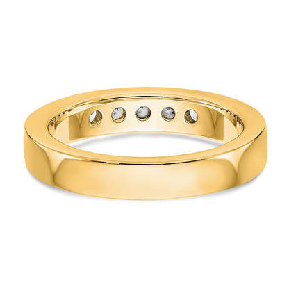 14k Yellow Gold 5-Stone (Holds 5-2.7mm Round) Channel Band Mounting (Closed)