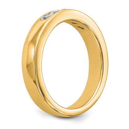 14k Yellow Gold 5-Stone (Holds 5-2.7mm Round) Channel Band Mounting (Closed)