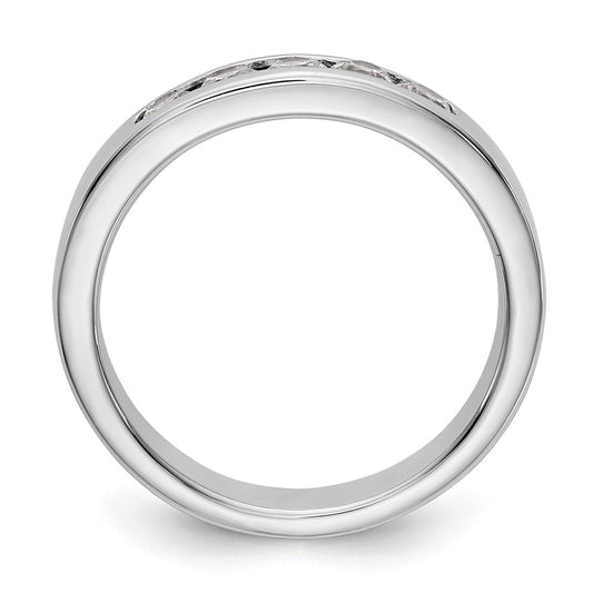 14k White Gold 5-Stone (Holds 5-2.8mm Round) Channel Band Mounting (Closed)