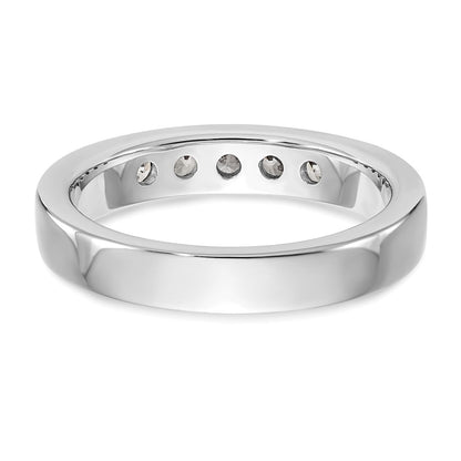 14k White Gold 5-Stone (Holds 5-2.8mm Round) Channel Band Mounting (Closed)