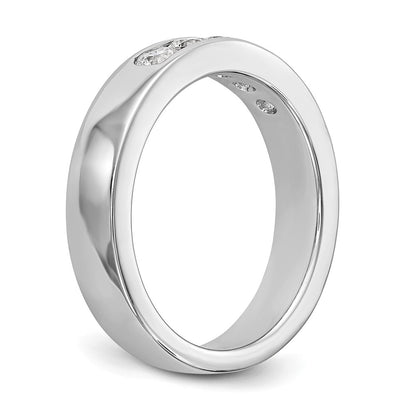 14k White Gold 5-Stone (Holds 5-2.9mm Round) Channel Band Mounting (Closed)