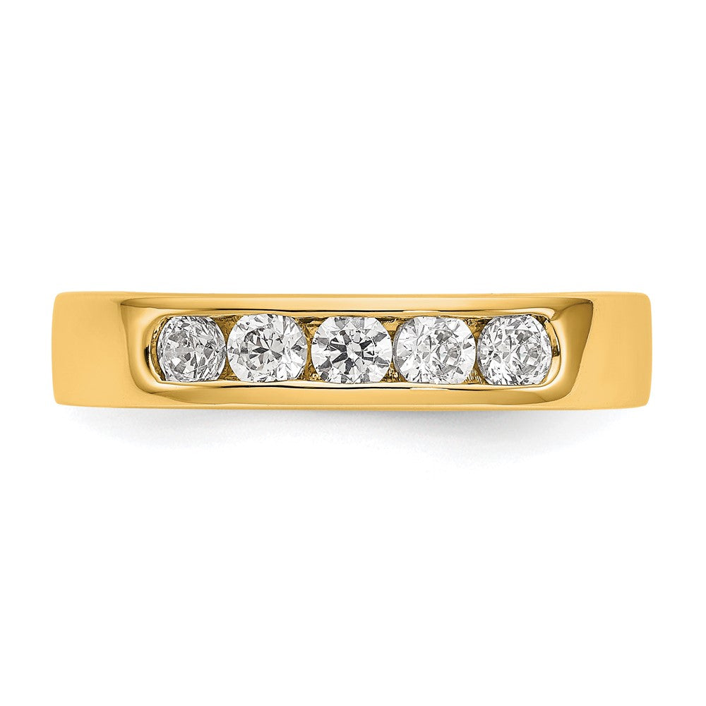 14k Yellow Gold 5-Stone (Holds 5-2.9mm Round) Channel Band Mounting (Closed)